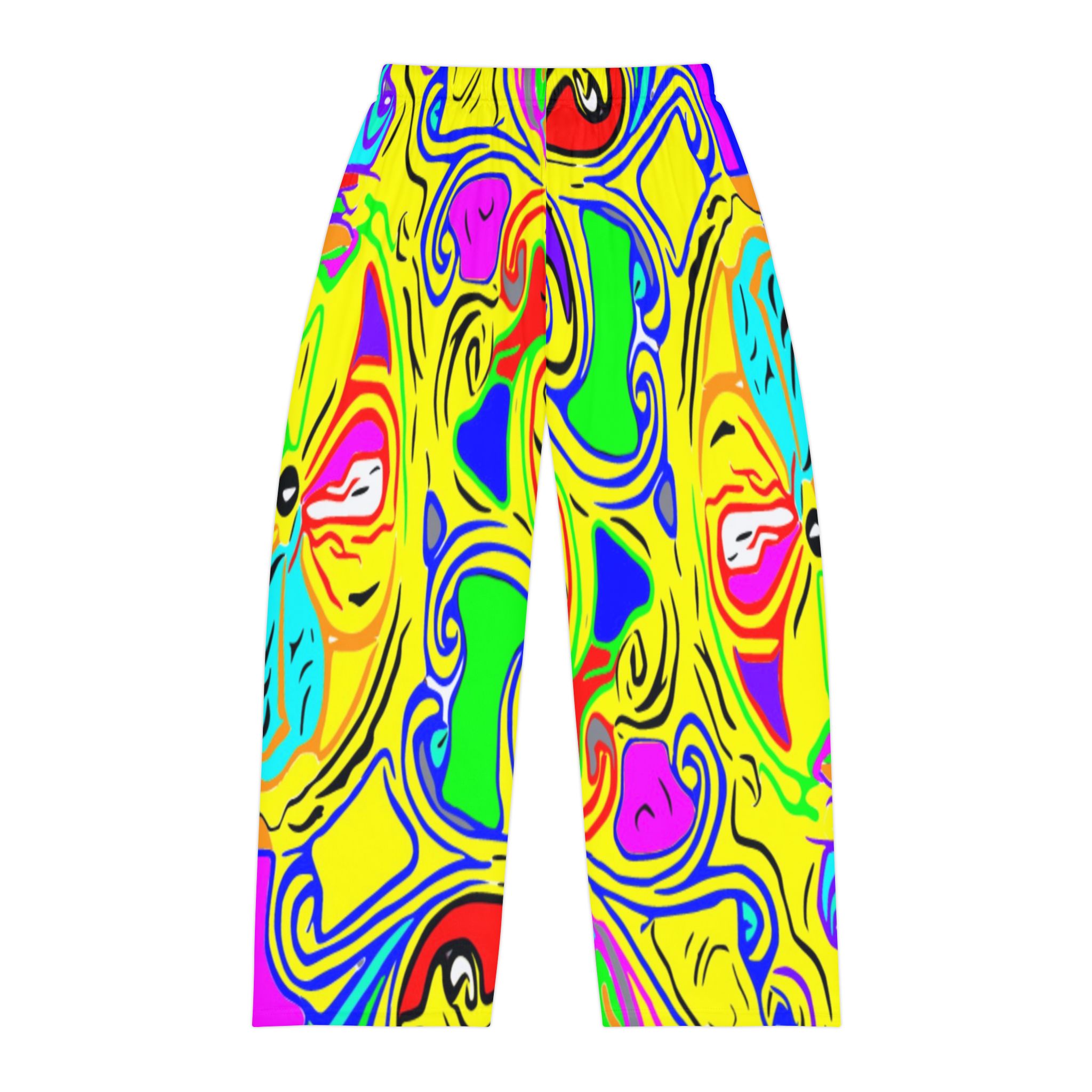 Men's Psychedelic Lounge Pants — Bright Swirl All-Over-Print Pajama Trousers - Image 2