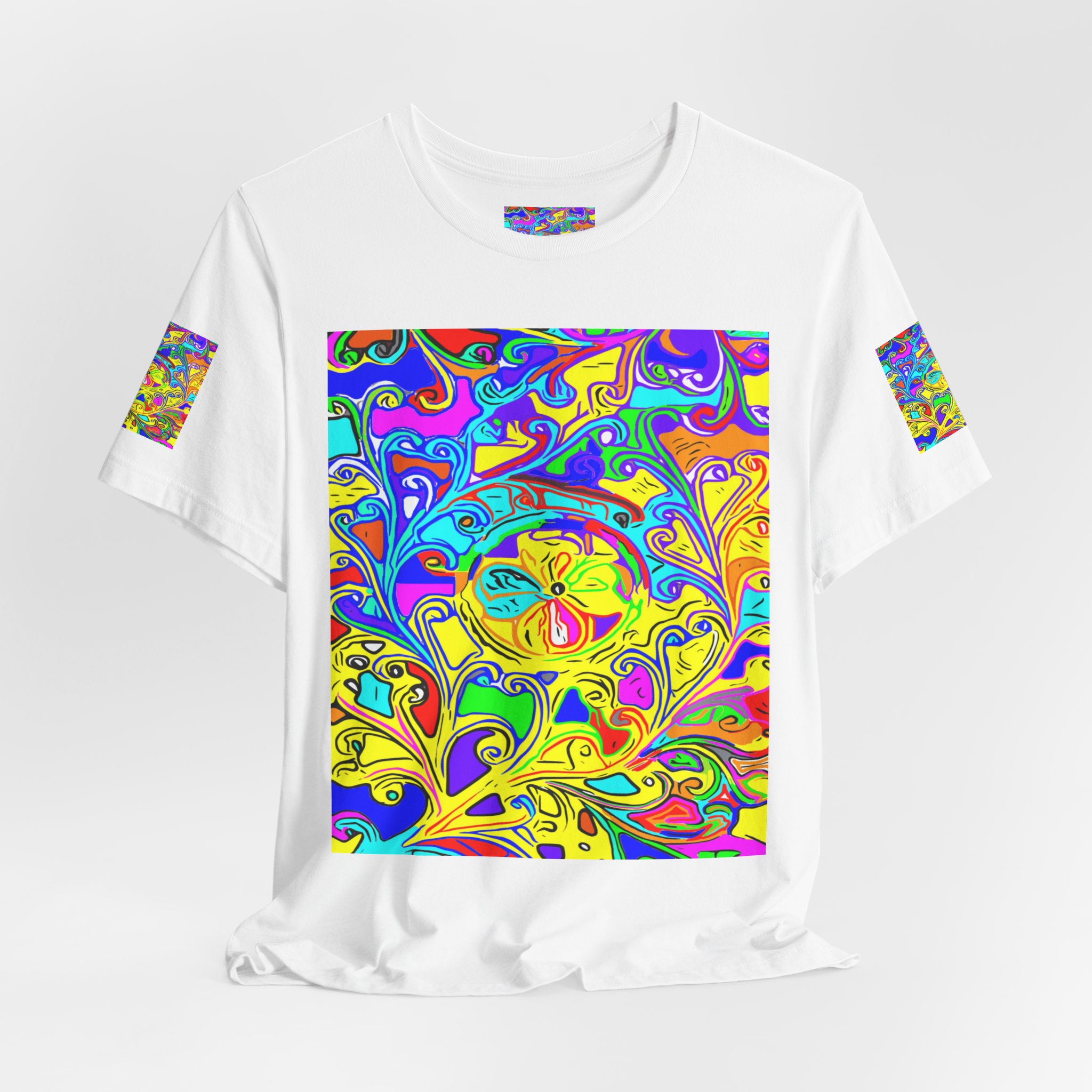 Psychedelic Swirl T-Shirt — Vibrant Retro Abstract Art Tee - Image 4