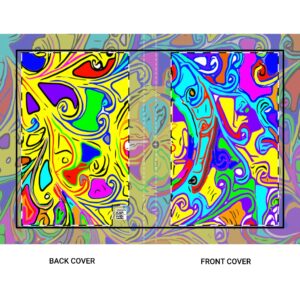 Psychedelic Swirl Hardcover Journal — Bright Abstract Art Notebook