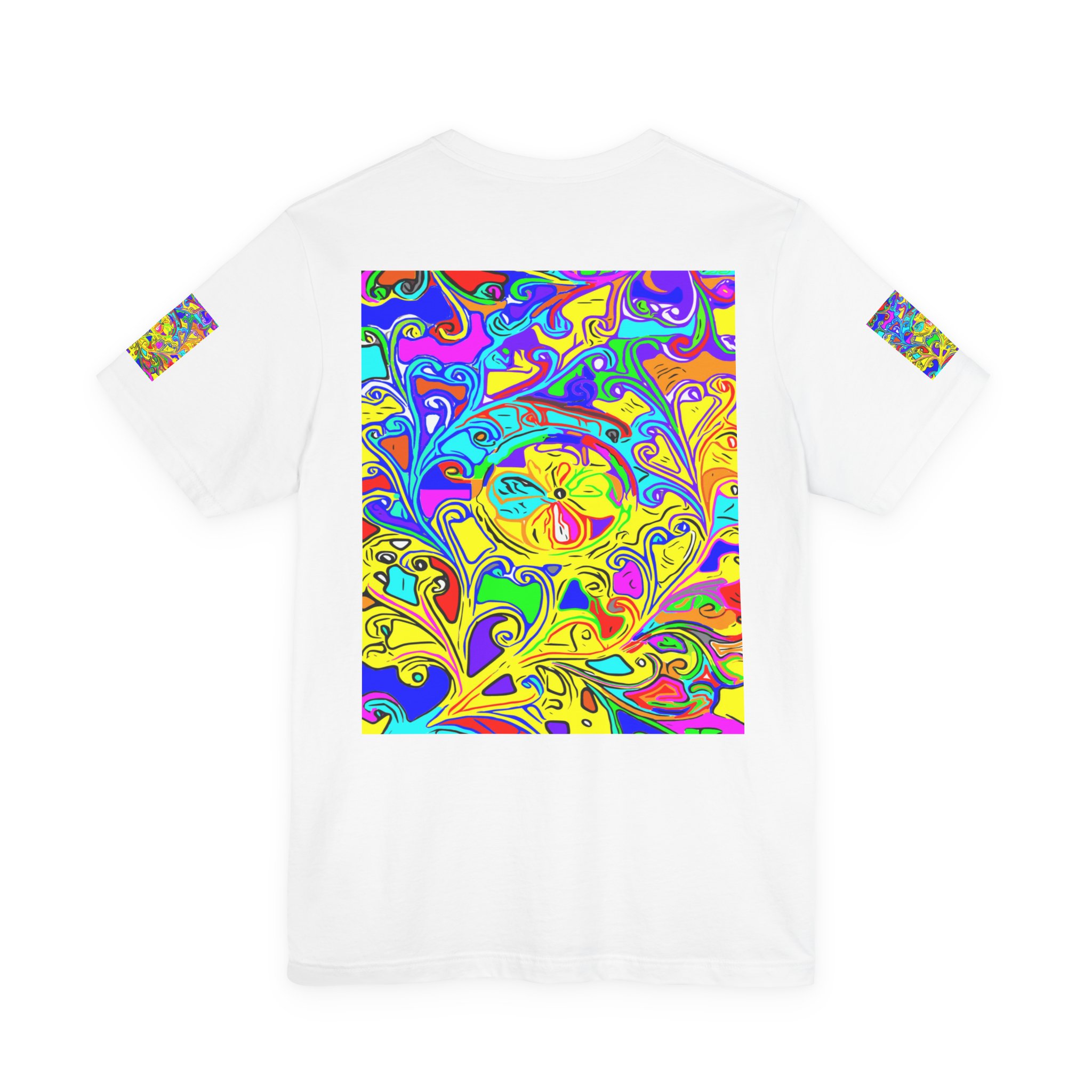 Psychedelic Swirl T-Shirt — Vibrant Retro Abstract Art Tee - Image 2