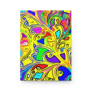 Colorful Abstract Swirl Hardcover Journal — Matte Artistic Notebook for Notes & Creativity
